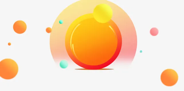 飘浮小球免抠手绘/卡通卡通元素