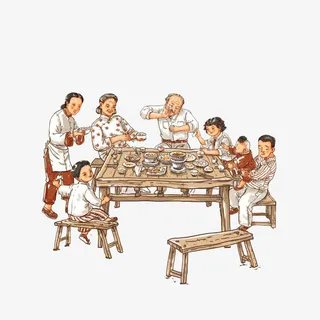 全家欢聚一堂免抠