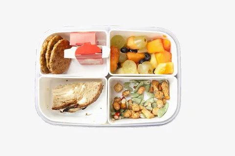 饭盒里的食物免抠