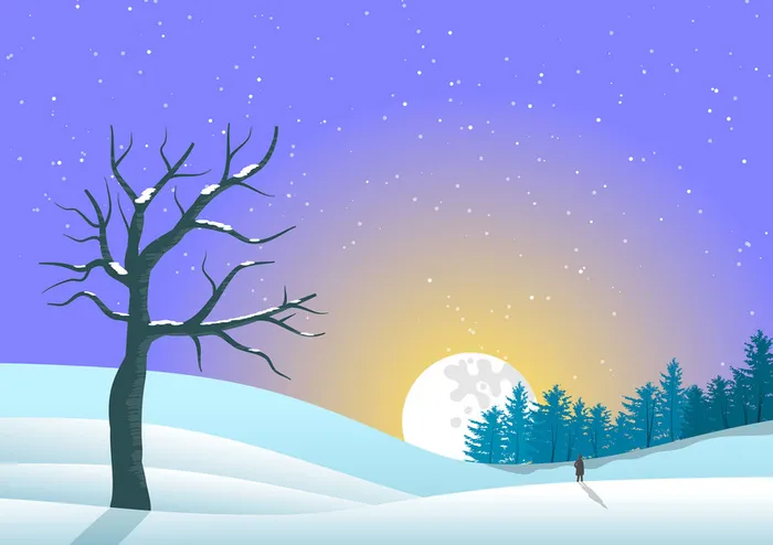 新年圣诞雪天背景（1920*1358）高清