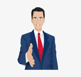 职场彩色干活的人免抠