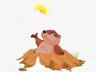 仰头的地鼠免抠