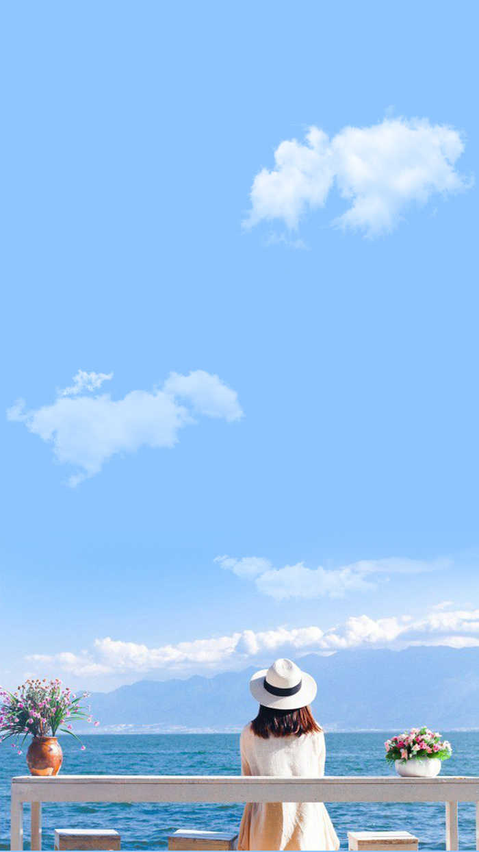 蓝色天空摄影风景旅游背景高清