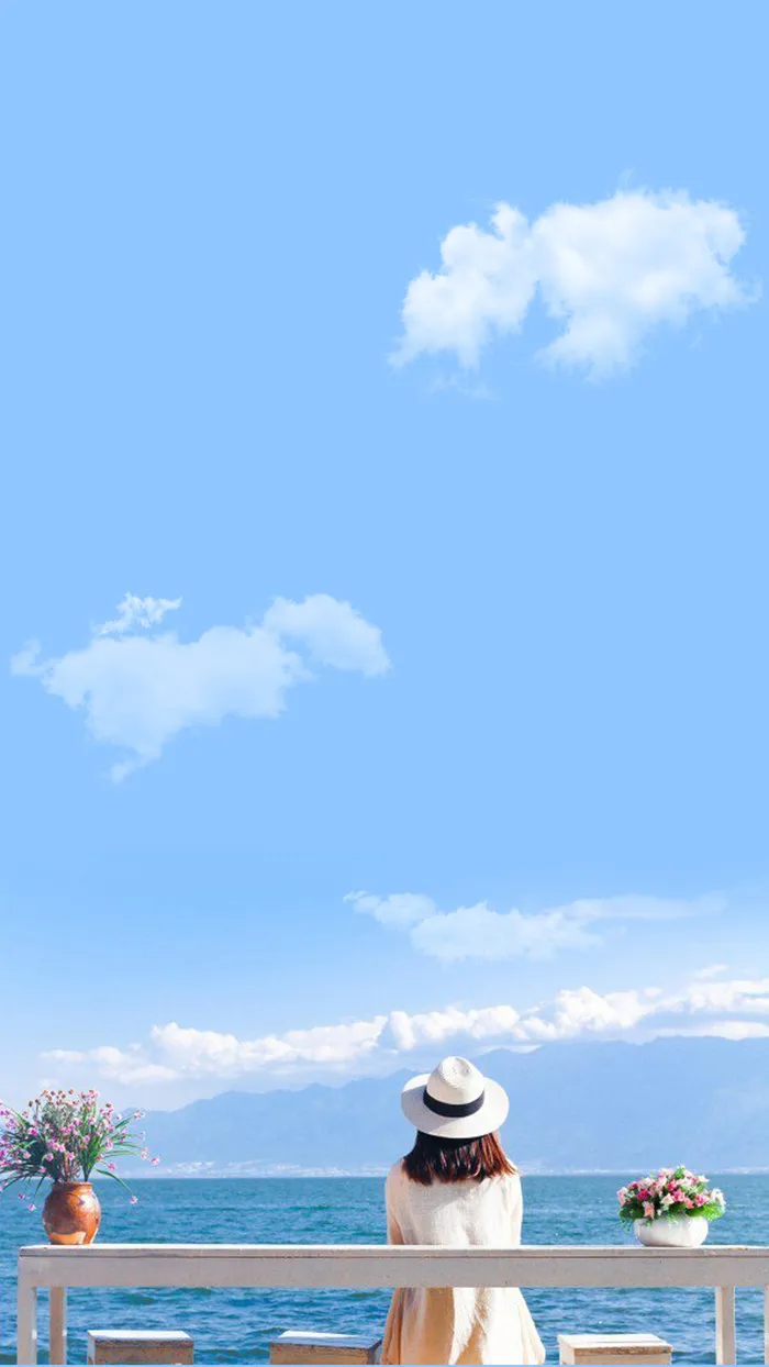蓝色天空摄影风景旅游背景高清