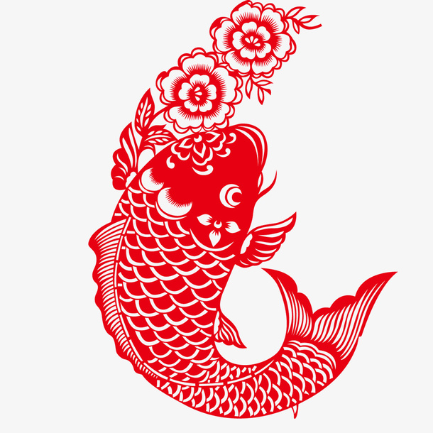 年年有余海报装饰免抠