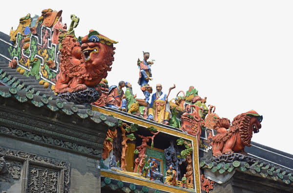 雕塑艺术岭南文化免抠