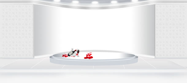 银色立体海报免抠