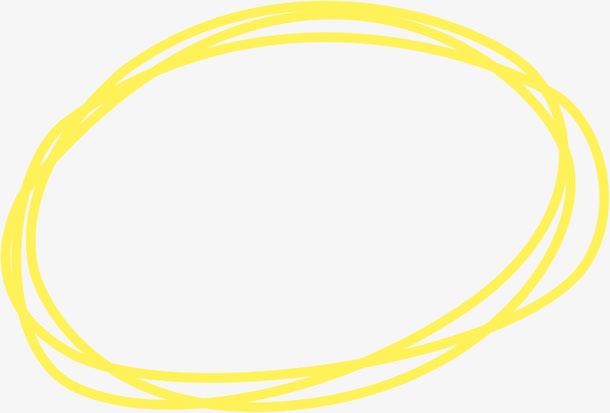 手绘黄色圈圈素材下载免抠