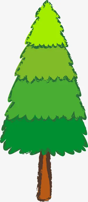 春意盎然绿色松树免抠