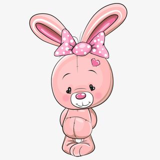 害羞的小兔子矢量图免抠