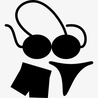 女性和男性的比基尼短SPA 图标免抠