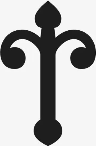 角花底纹花型对称平面图形免抠