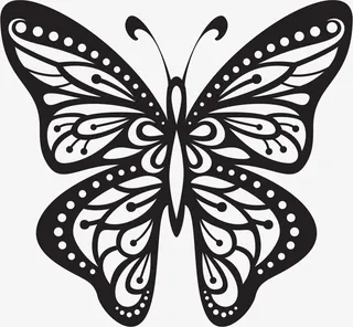 蝴蝶图标剪影矢量图免抠