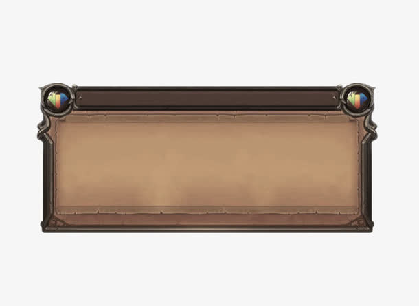棕色游戏界面免抠