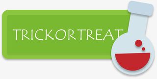 万圣节矢量绿色标签免抠