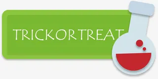 万圣节矢量绿色标签免抠