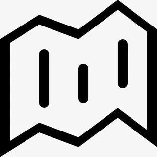 折叠地图纸图标免抠