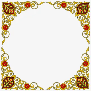 民族简约古典藏式边框免抠