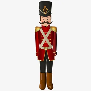 胡桃夹子 手绘 士兵 站军姿免抠