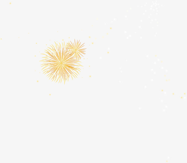 金色烟花商场促销免抠