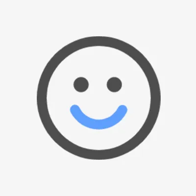 黑边框蓝表情免抠