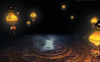 古风灯笼花朵彩灯免抠