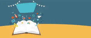 暑期培训扁平化banner高清