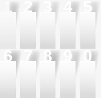 白色创意数字标信息图矢量免抠