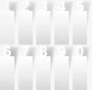 白色创意数字标信息图矢量免抠