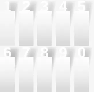 白色创意数字标信息图矢量免抠 白色创意数字标信息图矢量免抠