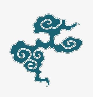 中国风古代祥云图案免抠