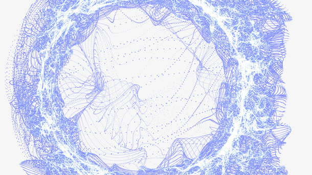 蓝色球状光线免抠