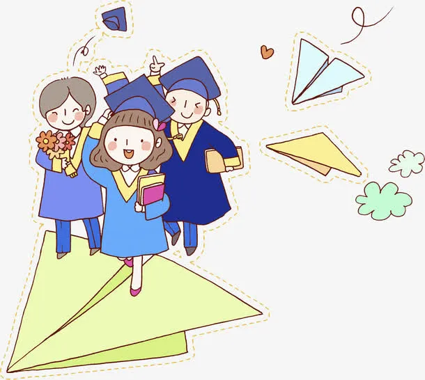 水彩学生免抠