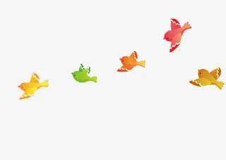 挥动翅膀的小鸟免抠