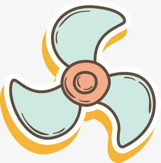 三片叶子风扇免抠