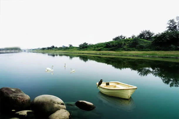 海边小船装饰免抠