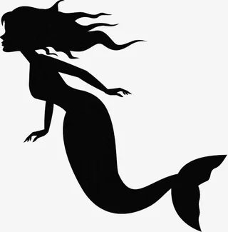 长发飘飘的人鱼免抠