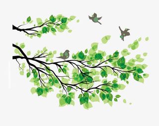 手绘春天燕子归来免抠