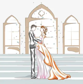 卡通人物情侣免抠