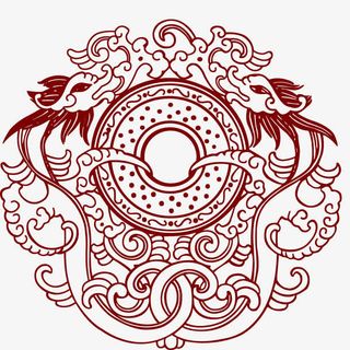 双龙图腾设计免抠