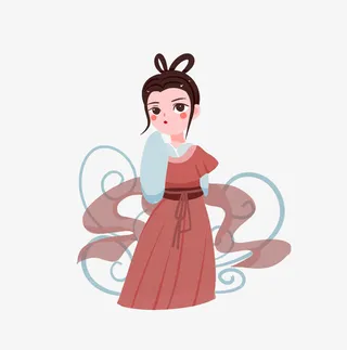 国潮风潮年新年古代人物免抠