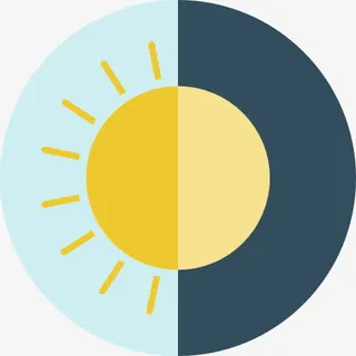 白天和黑夜图标免抠