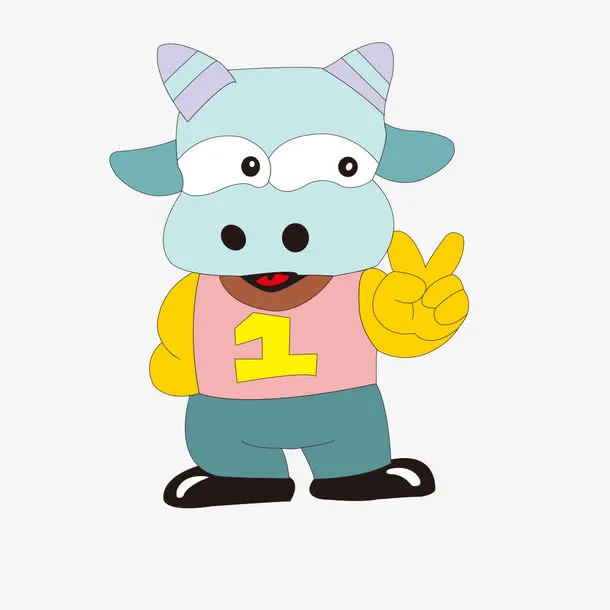 小牛卡通样式免抠