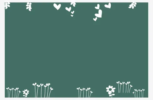 绿色背景心形花丛