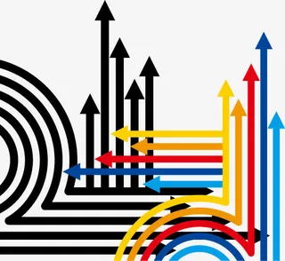 抽象几何箭头免抠