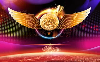 年会背景 翅膀  新年晚会 海报背景素材高清