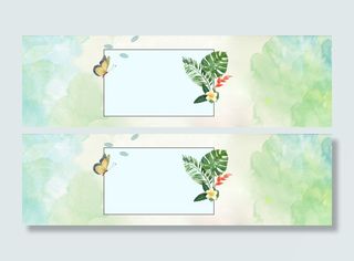 春天绿色绿叶蝴蝶高清