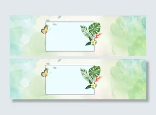 春天绿色绿叶蝴蝶高清