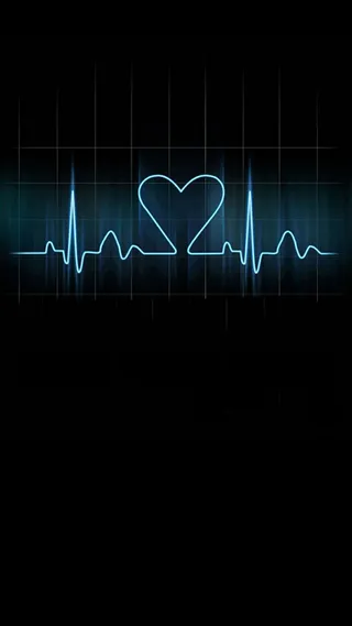 黑色心型线条H5背景高清