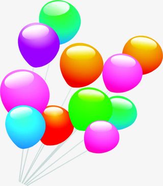 气球彩色气球多彩气球免抠
